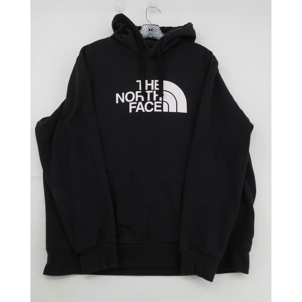 The North Face Mens Half Dome Logo Hoodie Black XL Pullover Sweatshirt NF0A4M4B
